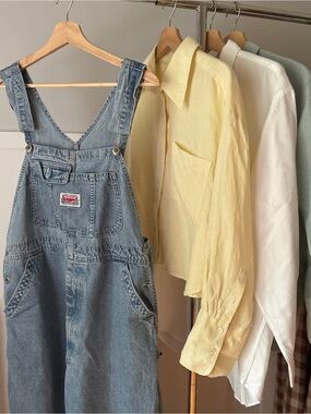 1990s Vintage Ikeda Light Denim Overalls